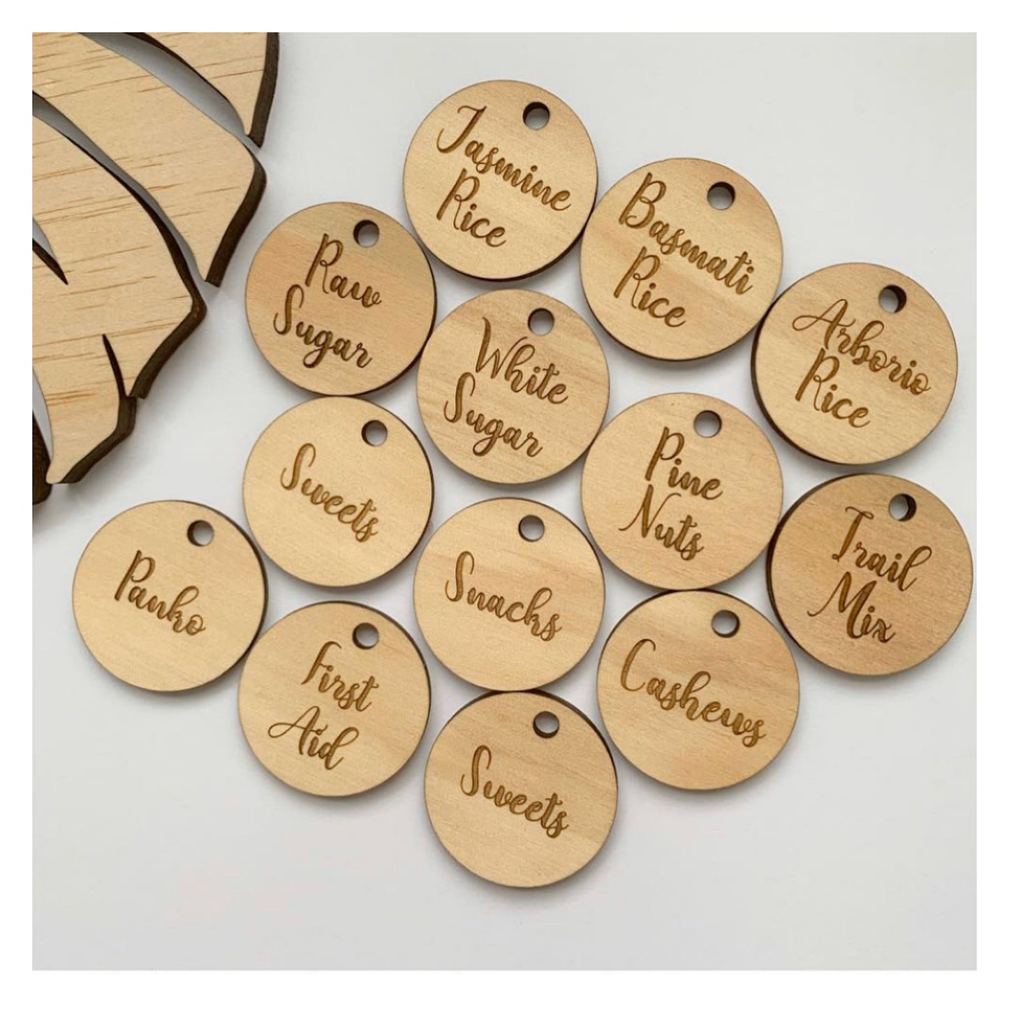 Wooden Pantry Tags
